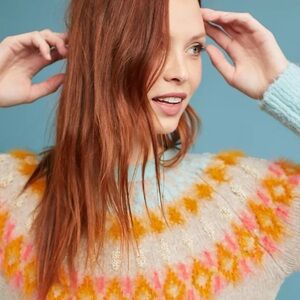 Sleeping On Snow ANTHROPOLOGIE Oversized Tunic Style Sweater